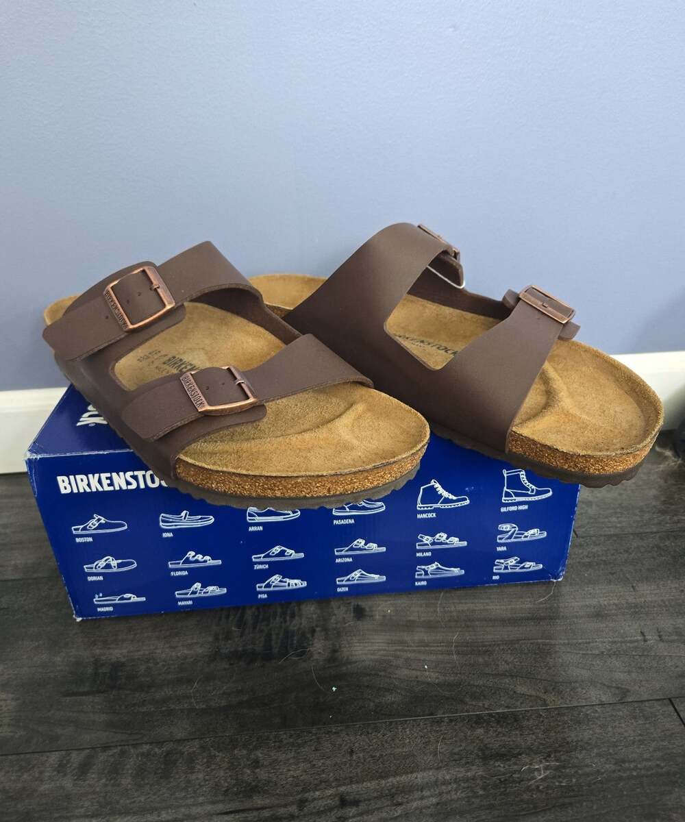 New Birkenstock Arizonia dark brown size 49 regular fit
